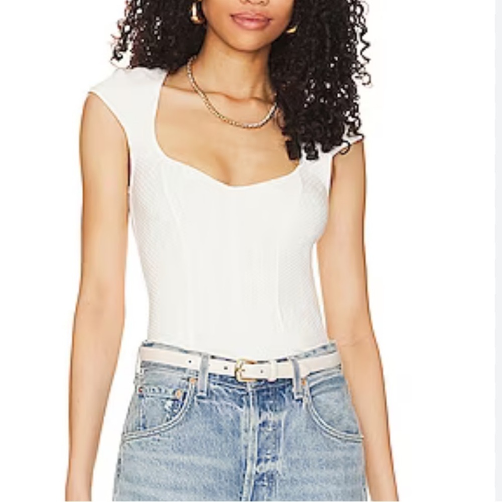 NWOT Free People x We The Free Boss Babe Tank in Optic White